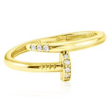 Elegantní zlatý prsten Hřebík